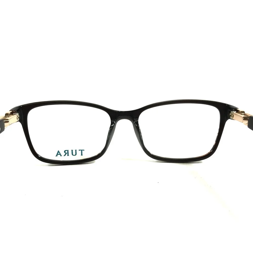 Tura Eyeglasses Frames MOD.R536 BRN Polished Havana Gold Crystals 51-16-130